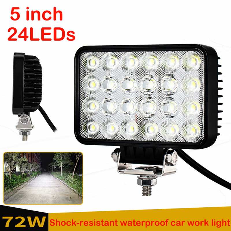 Heavy Equipment For Construction - 1PC 72W Vehicle Driving Light LED