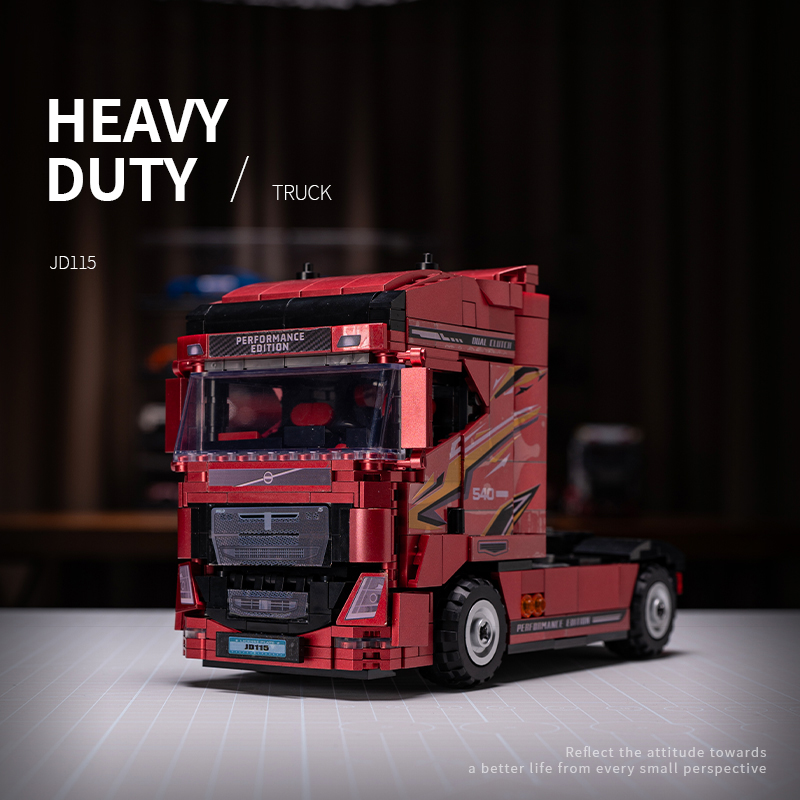 Heavy Equipment Lego - Heavy Duty Truck Trailer Building Blocks