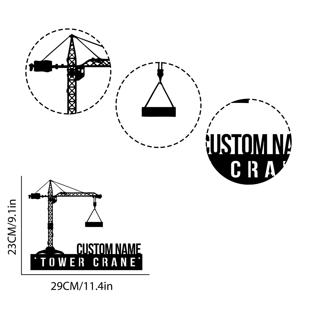Custom Tower Crane Desk Name P – обзор и цена Heavy Equipment Names