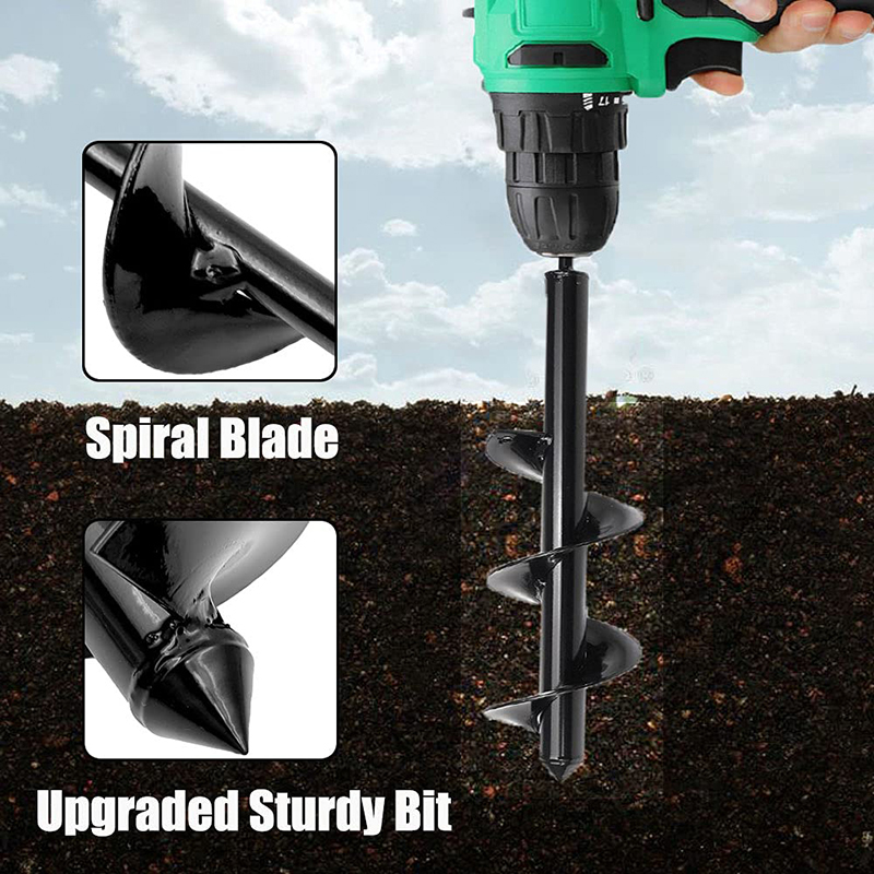 Garden Auger Spiral Drill Bit  – обзор и цена Auger Drill Attachment