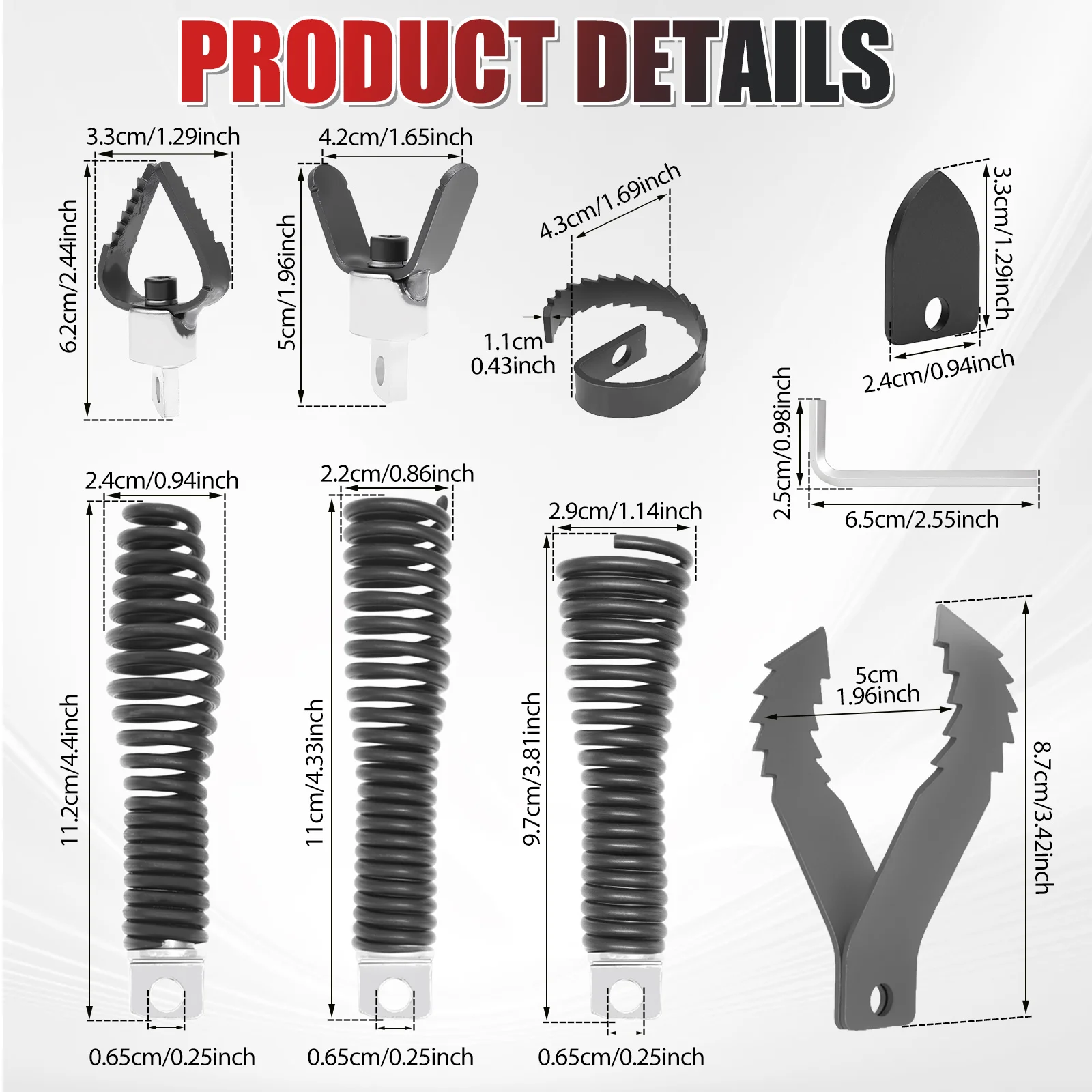 8Pcs Drain Snake Drill Attachm – обзор и цена Auger Drill Attachment