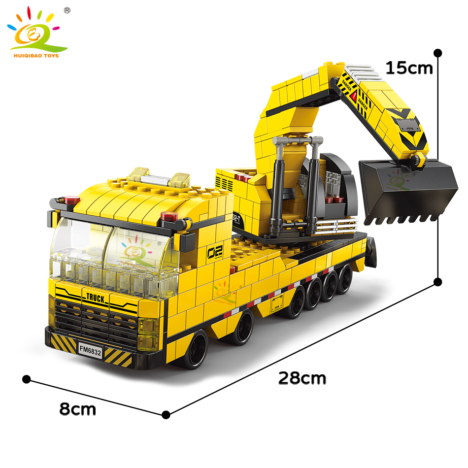 HUIQIBAO 1000pcs 6in1 Engineer – обзор и цена Heavy Equipment Lego