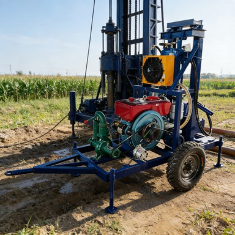 120m Max Depth Tire-Type Small – обзор и цена Heavy Equipment Drilling Rig