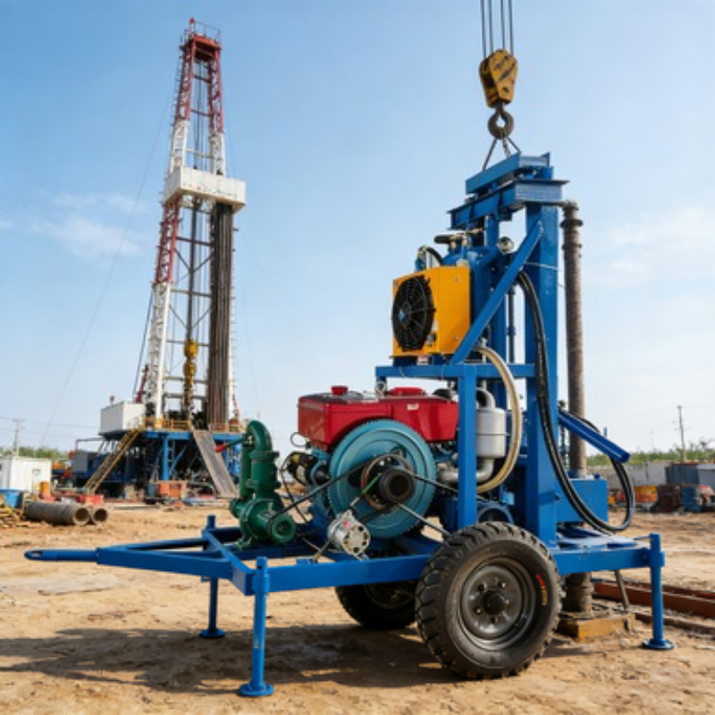 120m Max Depth Tire-Type Small – обзор и цена Heavy Equipment Drilling Rig