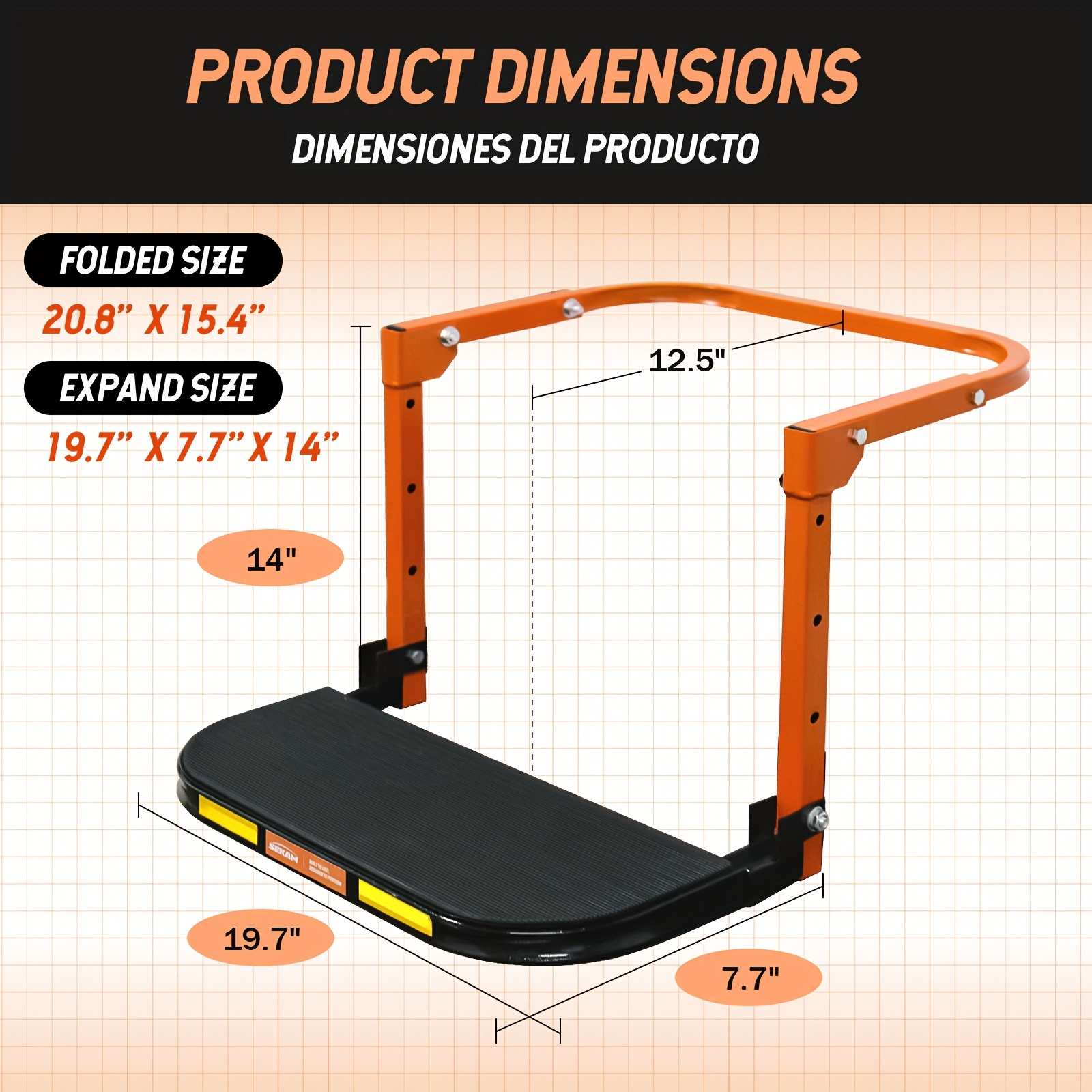 Collapsible Orange Wheel Chock – обзор и цена Heavy Equipment Unit