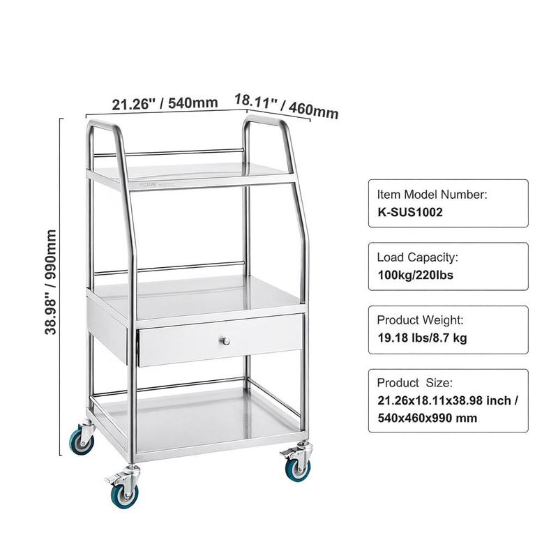 Medical Trolley 23.6x15.7x33.4 – обзор и цена Heavy Equipment For Construction